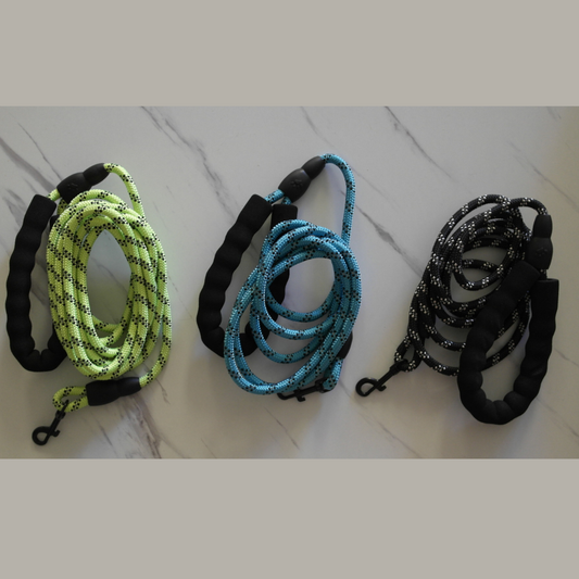 Soft grip dog leashes