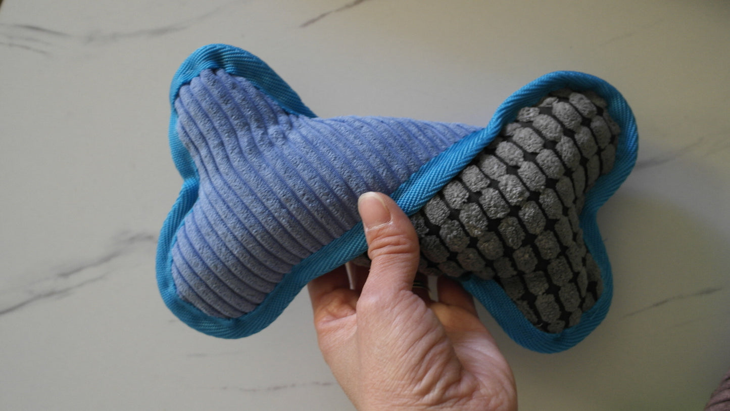 Plush bone squeaker
