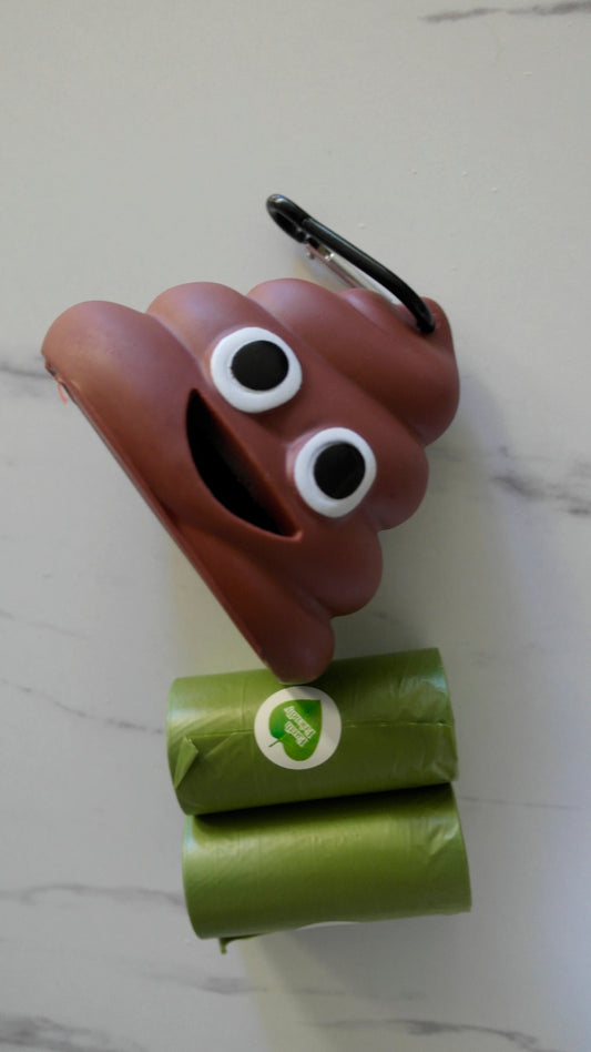 Funky Poop Bag Poop holder (+2 eco friendly poop bags rolls)